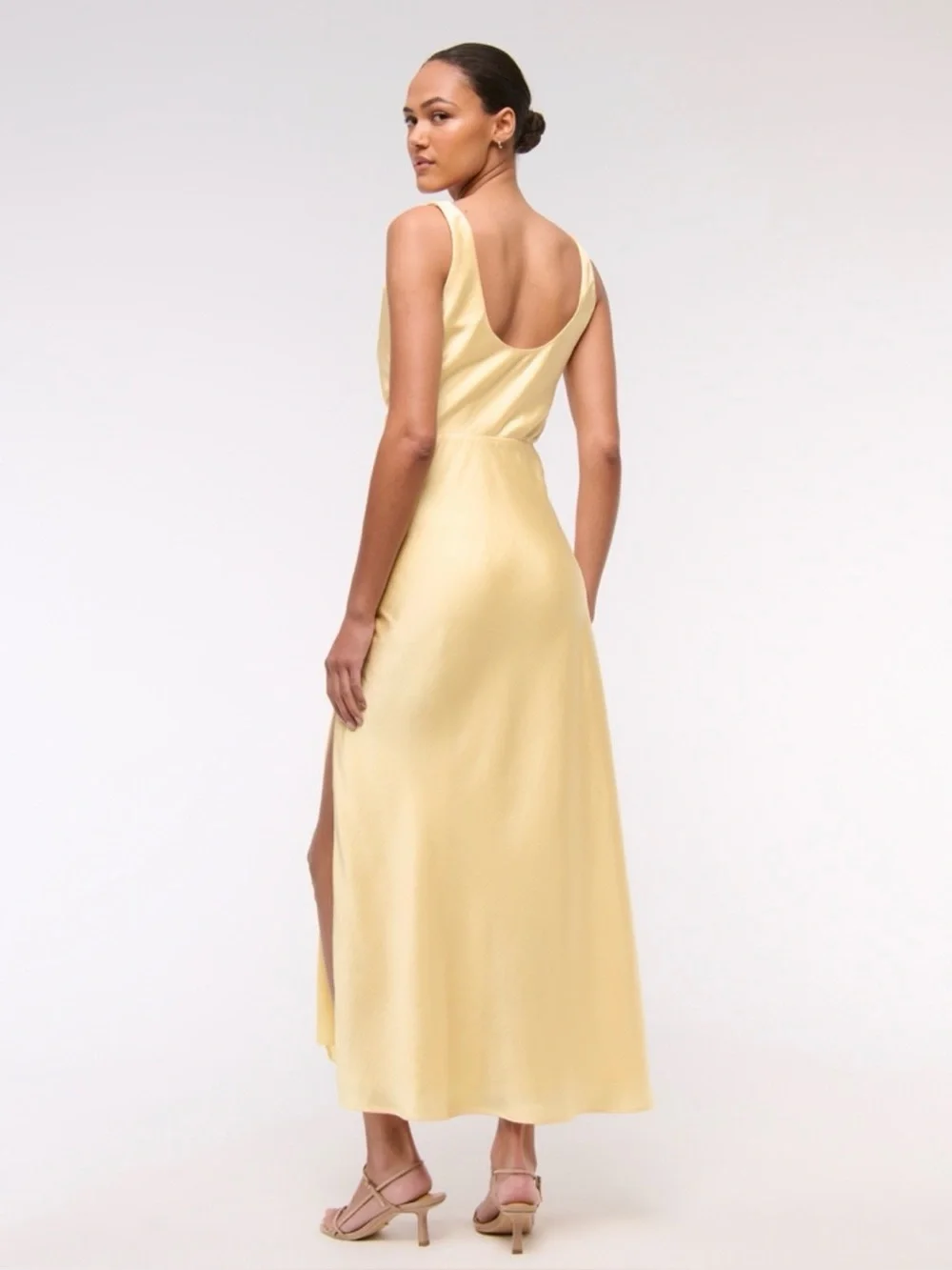 Abercrombie Satin Cowl Neck Maxi Dress